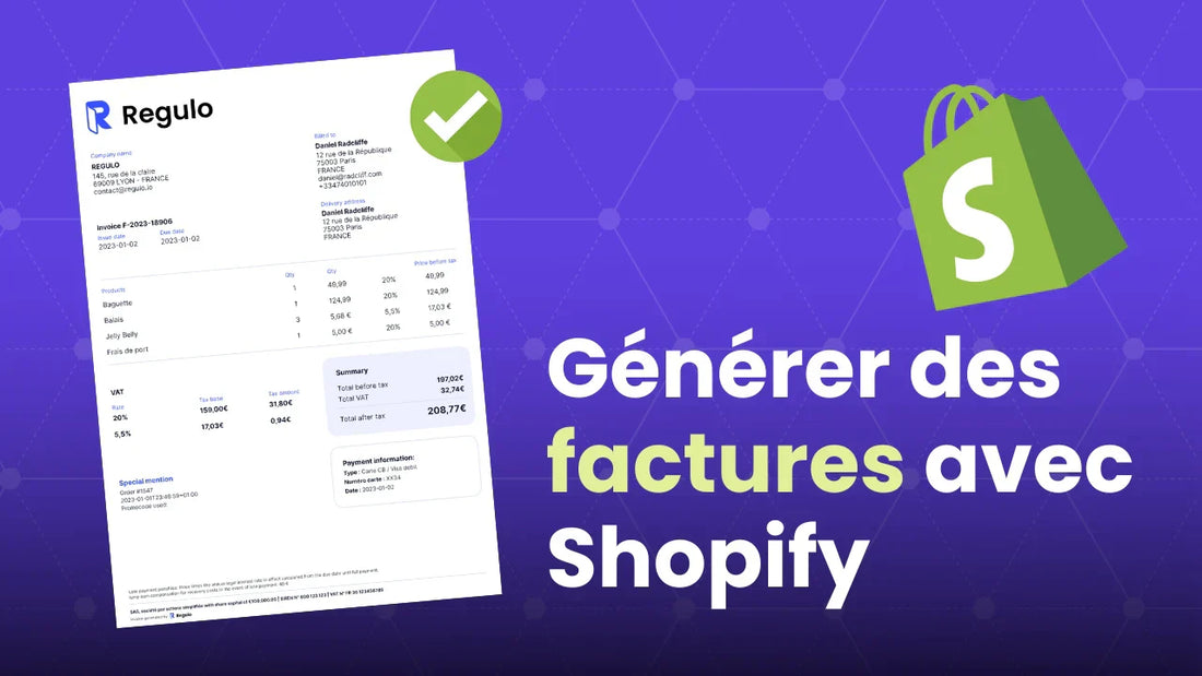générer factures avec shopify