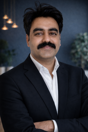 Portrait d'homme en costume élégant